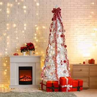 National Tree Company 4 ft. Pre-Lit Feel Real® Artificial Snowy