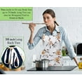 thumbnail image 7 of RUVANTI Aprons for Women with Pockets - Adjustable up to XXL - 100% Cotton - Cute Aprons for Cooking, Kitchen, Server, Barber, Restaurant, Chef Apron - 1 Pack - Grey Floral, 7 of 7