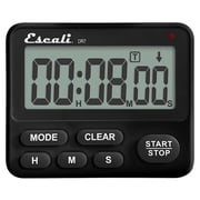 Escali Extra Loud Display Digital Kitchen Timer with Clock Mode, Recall Timer Magnetic Back