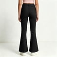 thumbnail image 6 of ATOGUTA Girls Flare Pants Kids School Uniform Bell Bottoms Stretch High Waist Dress Pants for Teen Black, 6 of 7