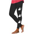 thumbnail image 2 of Tnhcen Women's Halloween Print High-Waisted Yoga Pants Cute Ghost Pattern Workout Leggings Milk Fleece Fitness Tights S-2XL Multiple Colors Available, 2 of 4