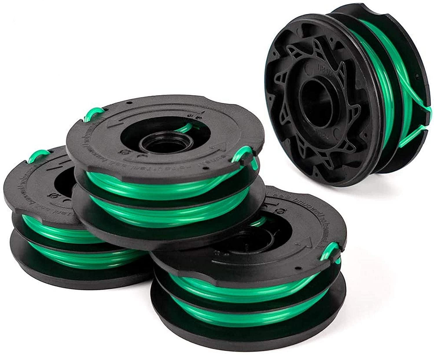 4 Pack Replacement Trimmer Spools for Black and Decker DF-080, 30ft 0.080 inch String Trimmer Spool Line