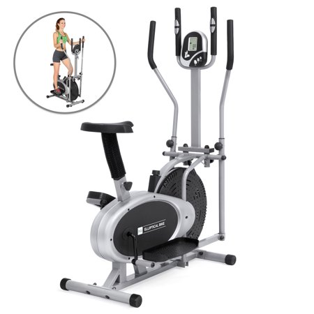 Best Choice Products Elliptical Bike 2-in-1 Cross Trainer Exercise Fitness Machine Upgraded (Best Small Exercise Equipment)