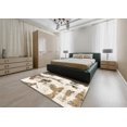 thumbnail image 4 of Ahgly Company Indoor Round Abstract Gold Abstract Area Rugs, 8' Round, 4 of 6