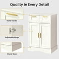 thumbnail image 5 of 5-10 Gallon Fish Tank Stand, Aquarium Cabinet Stand | with 2 Drawers, 20.5"L x 11.0"W Tabletop, Fish Tank Stand for Accessories Storage, Vintage White PTBX02WHI, 5 of 8