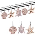 thumbnail image 1 of Ganchos para cortinas de ducha GIFZAA Seashell Turtles, paquete de 12, 1 of 6