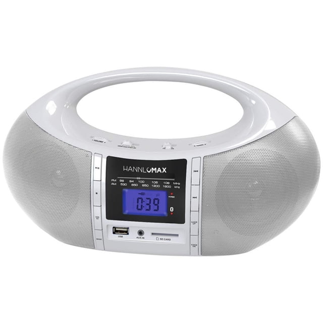 Radio AM/FM portátil HANNLOMAX HX-506R Bluetooth USB/SD Blanca