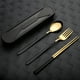 thumbnail image 5 of Monstrate Utensilios de cocina de acero inoxidable 304, cuchara portátil, tenedor, palillos, vajilla con caja, de estudiantes, accesorios de Mostrada Tipo 6, 5 of 6