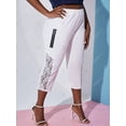 thumbnail image 3 of Tallas grandes O Anillo Pantalón de encaje de encaje Leggings de cultivos Rosegal Leggings de talla grande, 3 of 5