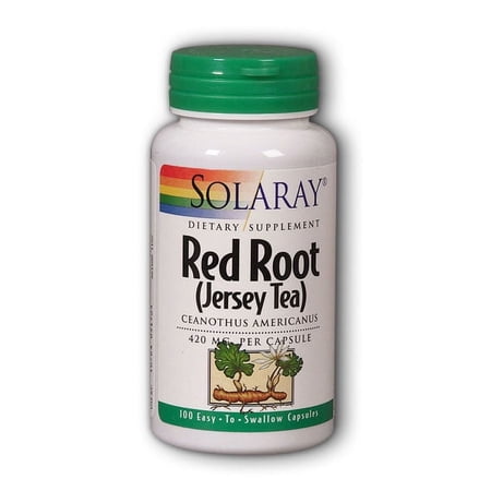 Solaray Red Root Jersey Tea 100 Capsules
