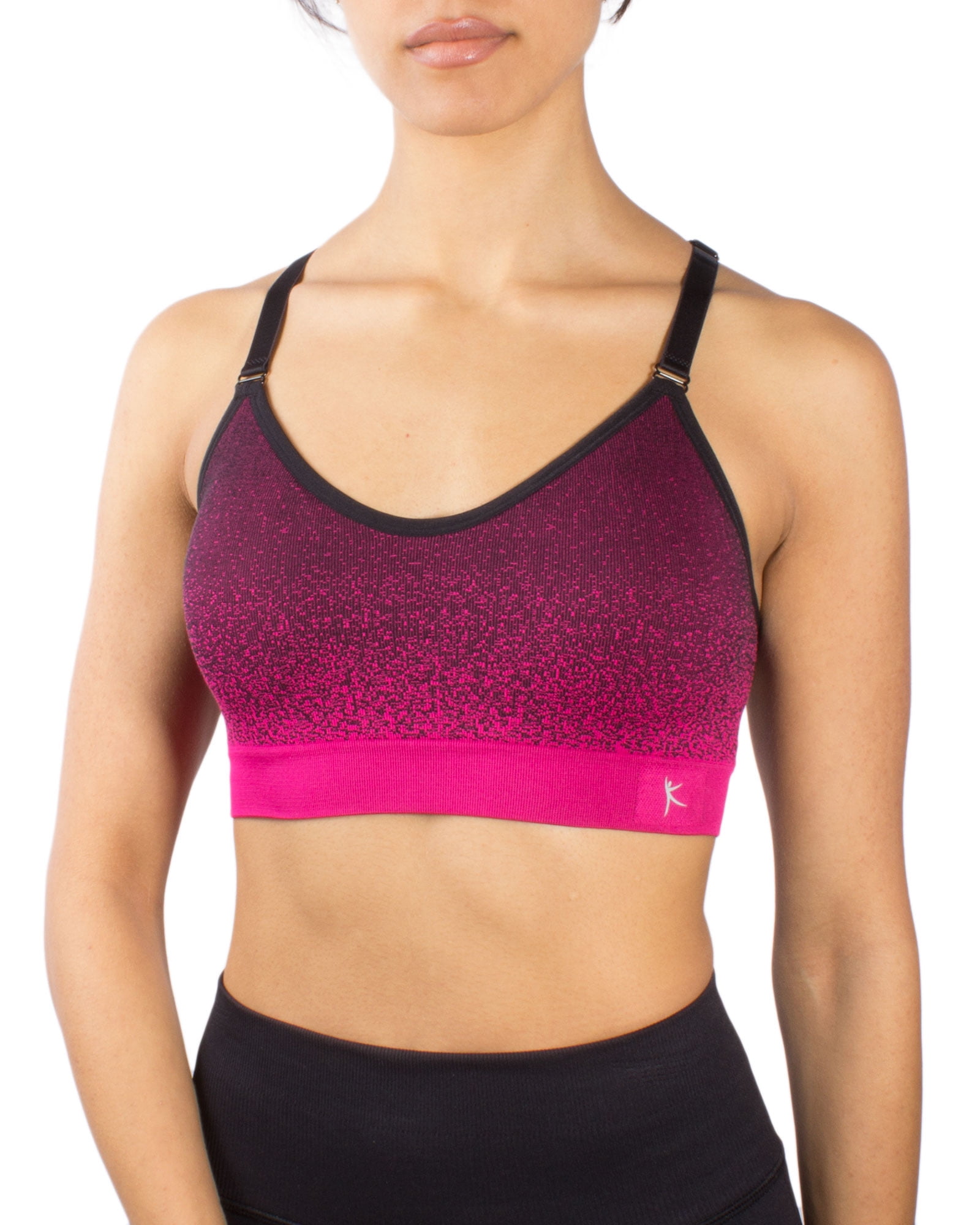 danskin now keyhole seamless sports bra
