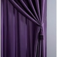 thumbnail image 6 of Chezmoi Collection Royal 4-Piece Jacquard Floral Window Curtain Set, Purple/Dark Purple, 6 of 8