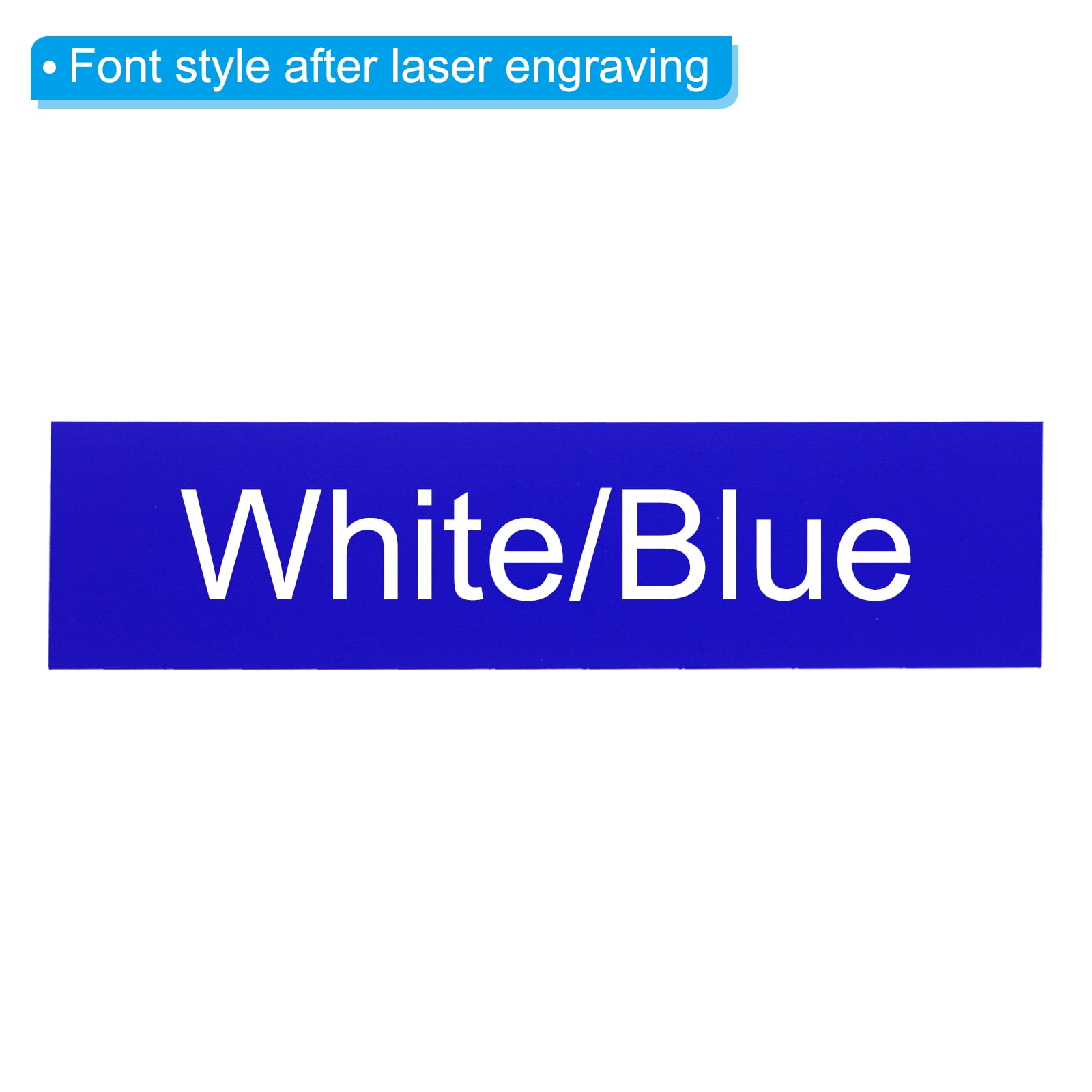 Unique Bargains Custom Engraved Name Plate Rectangle Laser Engraving Blanks 8"x2" Blue