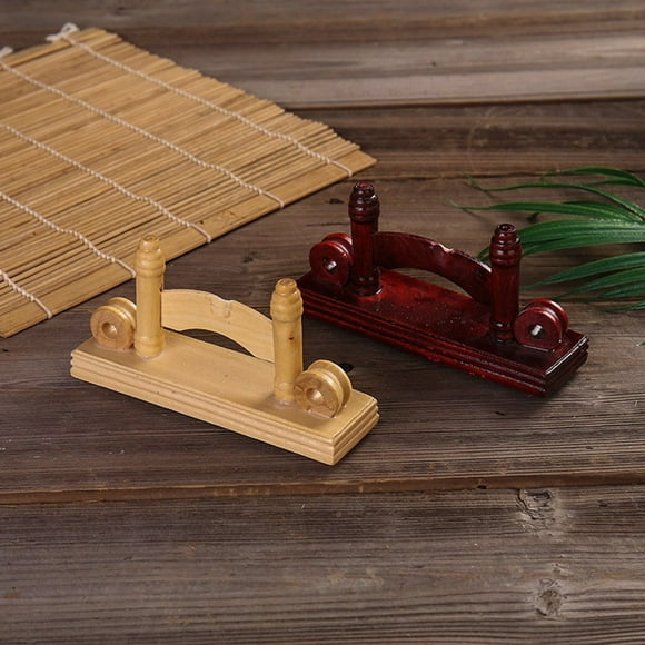 YAOMOBB Cadre Ventilateur Base Style Rétro Support Pliant Bord Lisse Haute Stabilité Cadre en Bois Base Outil d'Affichage Décoration de Bureau