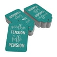 thumbnail image 2 of Inkdotpot Pack Of 50 Real Silver Foil Paper Tags Good Bye Tension Hello Pension Retirement Favor Hang Tags, 2 of 6