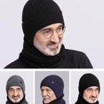 thumbnail image 4 of SharkTRUE Winter Warm Woolen Hat, Mens One-piece Ear Prot Ection, Thickened Knitted, 4 of 8