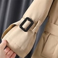 thumbnail image 5 of DJDLJWCJ Teen Girls Trench Coat (1-12) Double Breasted Mid-Length Cotton Spring Fall Casual Outerwear with Pockets Khaki Size 14, 5 of 9