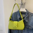 thumbnail image 4 of Sac à Bandoulière Design Distinctif pour Femmes Sac à Bandoulière Lisse Couleur Unie Faux Cuir Bretelles Réglables Forme Aimant Fermeture Éclair Sac à Main, 4 of 8