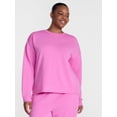 thumbnail image 2 of Joyspun Women's Fleece Lounge Sleep Top with Long Sleeves, Sizes XS-3X, 2 of 5