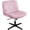 Velvet-pink, variant on Velvet Embossing Criss  Chair Cover Pink Armless Office Desk Chair Slipcover Mid Back Wide