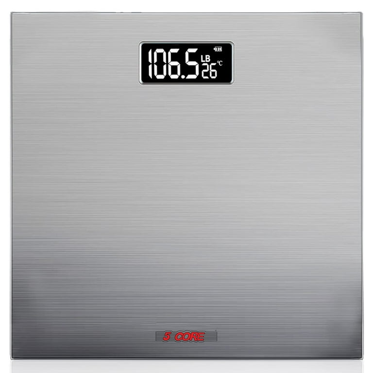 Rechargeable Smart Digital Bathroom Weighing Scale with Body Fat and Water  Weight for People, Bluetooth BMI Electronic Body Analyzer Machine, 400  lbs.5 Core BBS VL R BLK 