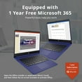 thumbnail image 3 of HP Stream 14" HD BrightView Laptop, Intel Celeron N4120 Processor, 4GB RAM, 64GB SSD, Intel HD Graphics, 720p Webcam, 1 Year Office 365, Blue, Win 11 S, Hotface 32GB USB Card, 3 of 9