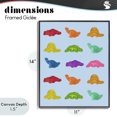 thumbnail image 4 of Stupell Industries Cottage Colorful Dinosaur Candies Black Framed Giclee Art, 11 x 14, by LISH Creative, 4 of 8
