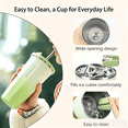 thumbnail image 6 of TYESO Stainless Steel Insulated Tumbler with Lid and Straw, 20 oz Stainless Steel Cups, Travel Coffee Mug for Adults, Blue-green, 6 of 9