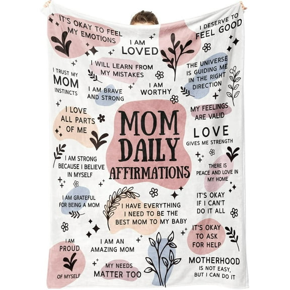 New Mom Gifts Blankets, Pregnancy Postpartum Gender Reveal First Time Mommy Present, Mothers Day Birthday Gifts for Mom(50"X 60")