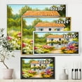 thumbnail image 4 of Designart 'The Mountain With Flowers With Little House II' Traditional Framed Canvas Wall Art Print, 4 of 5