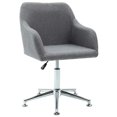 thumbnail image 1 of vidaXL Adult Swivel Office Chair Light Grey Fabric, 1 of 5