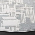 thumbnail image 3 of SAFAVIEH Saylor Tryik Geometric Area Rug, Ivory/Dark Gray, 6'3" x 6'3" Round, 3 of 7