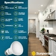 thumbnail image 7 of Sunperian BR20 LED Flood Bulb 6W 4000K Cool White 550lm Dimmable Enclosed Fixture Rated UL Listed E26 6-Pack, 7 of 7