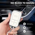 thumbnail image 3 of Key Fob Cover Compatible with Toyota Grand Highlander Camry Corolla Tundra RAV4 2019-2024 4 Button Keychain Case Holder Protector,B:white, 3 of 6