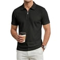 thumbnail image 2 of Vetsdori Men's Polo Shirt - Short Sleeve Collared Solid Color Ice Silk Breathable Loose Fit Casual Stylish Design for Casual Daily Wear or Outdoor Activities, 2 of 3