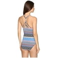 thumbnail image 3 of Jantzen Women's Batik Stripe Strappy One Piece Swimsuit, Black, 10, 3 of 3