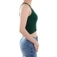 thumbnail image 2 of Summe Womens Vest Spaghetti Strap Stretch Rib Knit Cami Crop Top Racerback Tank, 2 of 5