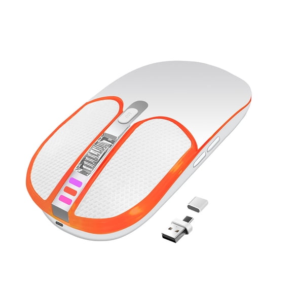 pitrice Leather slim 2.4g wireless mouse, silent charging, office colorful computer, laptop