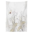 thumbnail image 3 of Ambesonne Dragonfly Tablecloth Rectangular Table Cover, Nature Branches Lake, 60"x90", Cream Pearl, 3 of 4