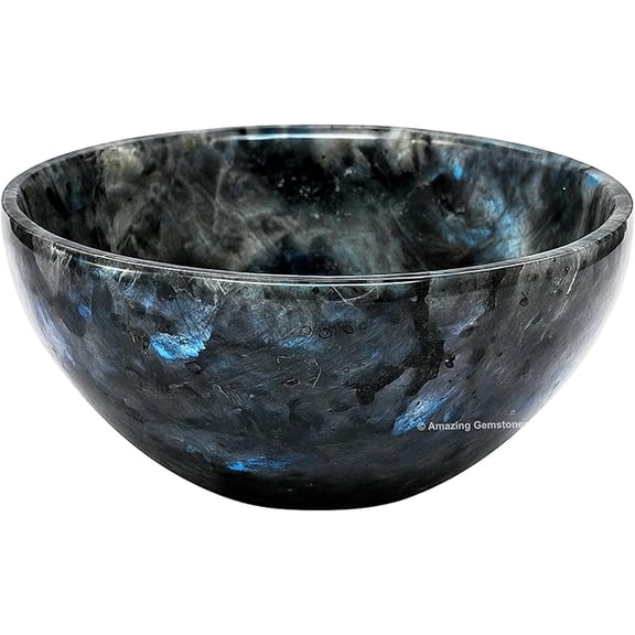 Larvikite Crystal Bowl - 2 Inch Decorative Bowls for Room and Home Decor