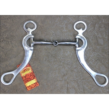 hilason aluminium horse training bit sweet iron snaffle mouth w/copper inlay