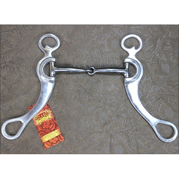 hilason aluminium horse training bit sweet iron snaffle mouth w/copper inlay