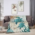 thumbnail image 6 of Sea Turtle Blanket Ocean Super Soft Fleece Throw Blanket Cozy Warm Blanket for Couch Bed Sofa 50" x 40", 6 of 6