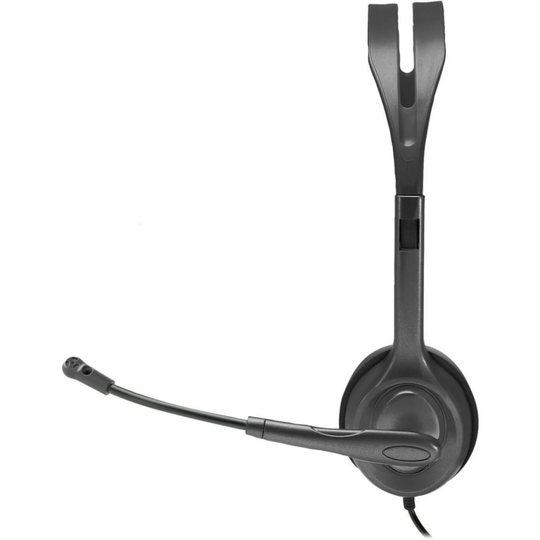Logitech H111 - Over-the-head Stereo Graphite Wired - (3.5mm) Bi-directional - - 20 Headset Hz ft - kHz 20 Mini-phone - Microphone - Cable - - Stero Black, - Supra-aural - Binaural 7.71