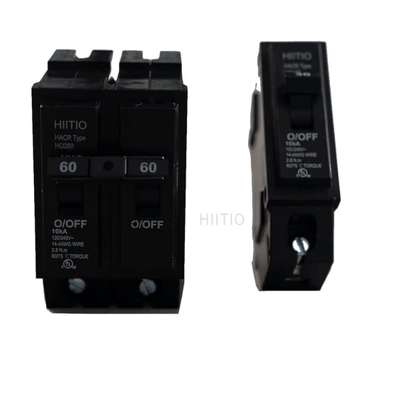 HIITIO 1-Pole 50A Thermal-Magnetic DC Disconnect Switch Miniature Circuit Breaker, UL Listed