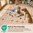 thumbnail image 4 of Design&I 5'x7' Washable Area Rug Checkered Dot Neutral Geometric Contemporary Plaid Beige Terracotta for Dining Room, Under Table, Home Office, Snag-Free, Skid-Resistant, 4 of 7