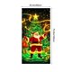 thumbnail image 3 of Cubierta de puerta navideña fluorescente con estampado de Papá Noel y árbol | Pancarta navideña luminosa para decoración de interiores y exteriores | Decoración de puerta de poliéster de 90 x 180 cm, 3 of 5