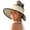 Beige With Black, variant on Sun Visor Hats for Women Wide Brim Straw Roll Up Ponytail Summer Beach Hat UV UPF 50 Packable Foldable Travel