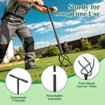 thumbnail image 4 of Hand Tiller for Gardening, Manual Garden Claw Cultivator with 4 Sharp Curved Steel Tines, Twist Tiller Soil Loosener, Rotary Handheld Tiller for Yard Lawn Weeding, 4 of 7