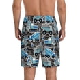 thumbnail image 3 of Kdxio Blue Excavator Print Mens Sleep Shorts Bottoms Soft Comfy Pajama Wear Pants with Drawstring Pockets, 3 of 7